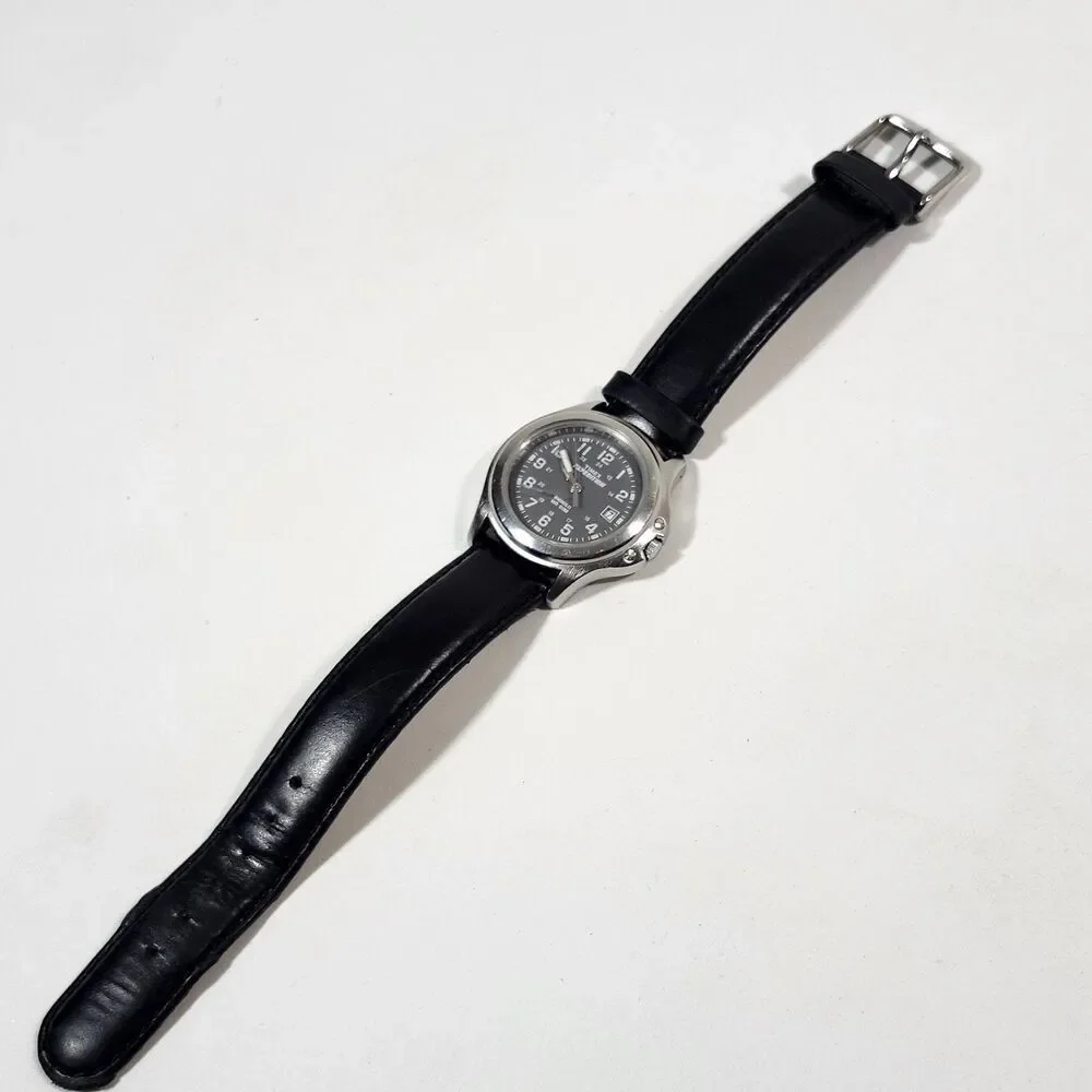 Timex Expedition Watch Womens Indiglo Gilden Leather Leather Band New Battery